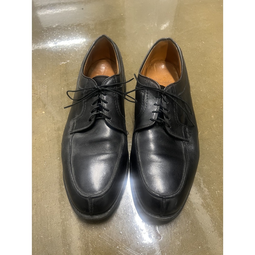 Allen Edmonds Stockbridge 11.5 C Mens Black Leather Split Toe Derby Shoes 3704